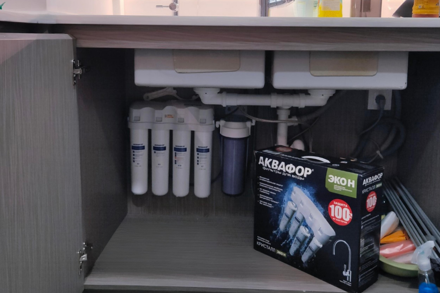 Máy Lọc Nước UF - Nano Aquaphor Crystal Eco H | Để Gầm 04 Lõi