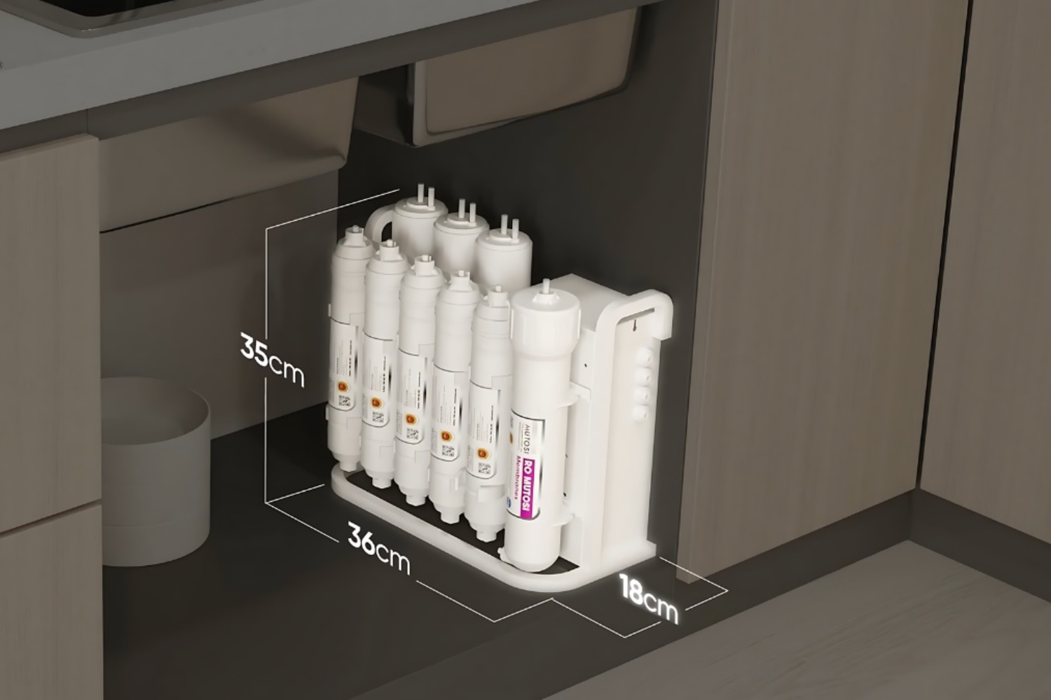 Máy Lọc Nước RO Mutosi MP-192 | Để Gầm Không Tủ 09 Lõi