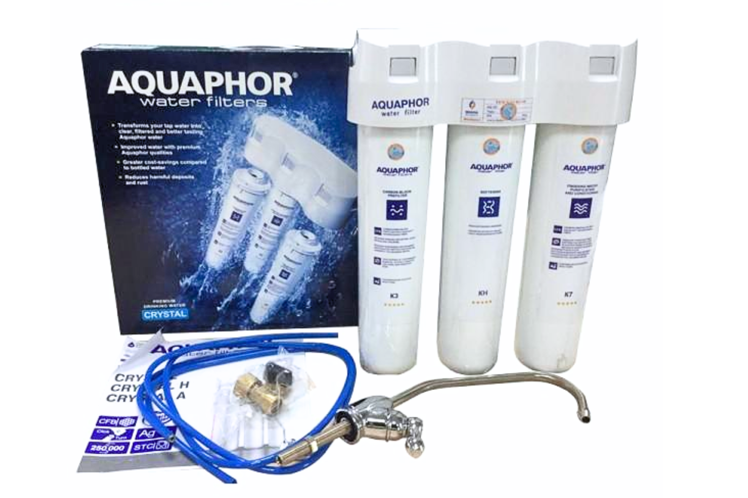 Máy Lọc Nước UF - Nano Aquaphor Crystal H | Để Gầm 03 Lõi
