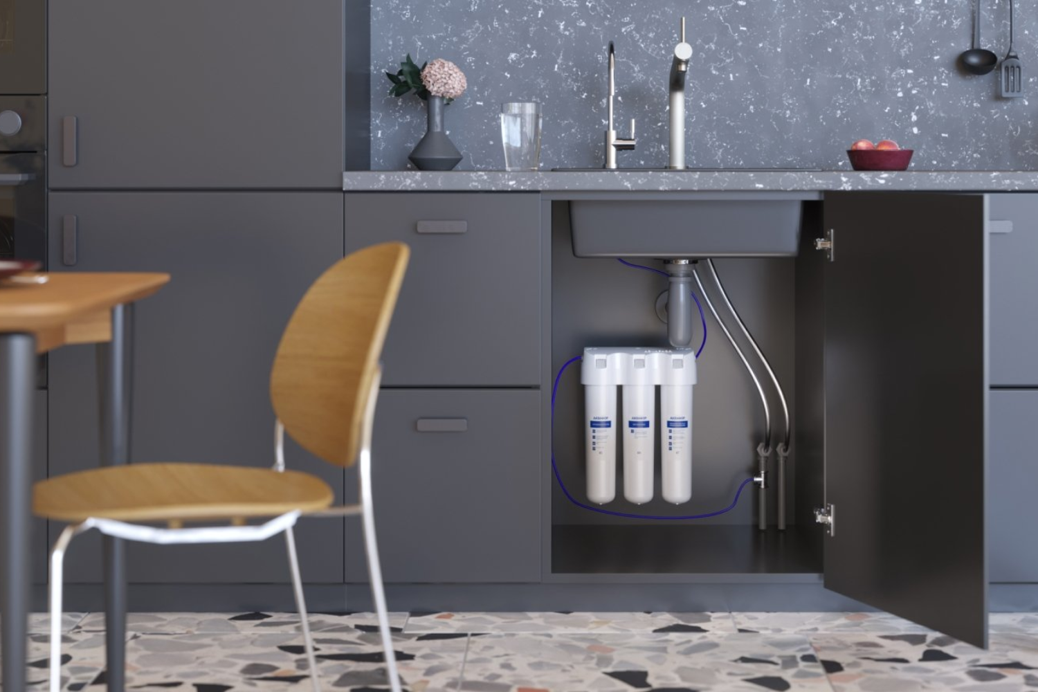 Máy Lọc Nước UF - Nano Aquaphor Crystal H | Để Gầm 03 Lõi