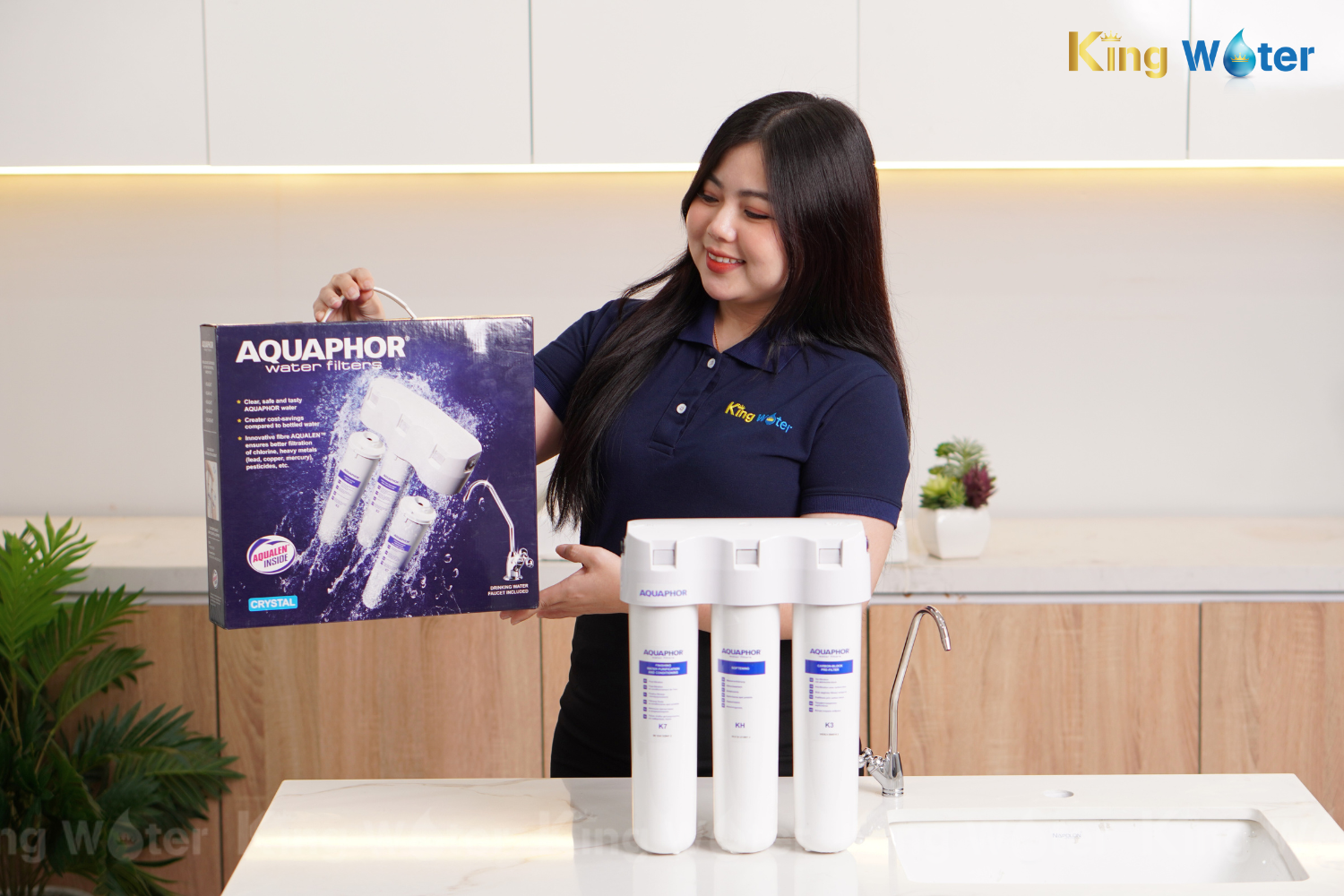 Máy Lọc Nước Aquaphor Crystal H6 | Để Gầm 03 Lõi Nano