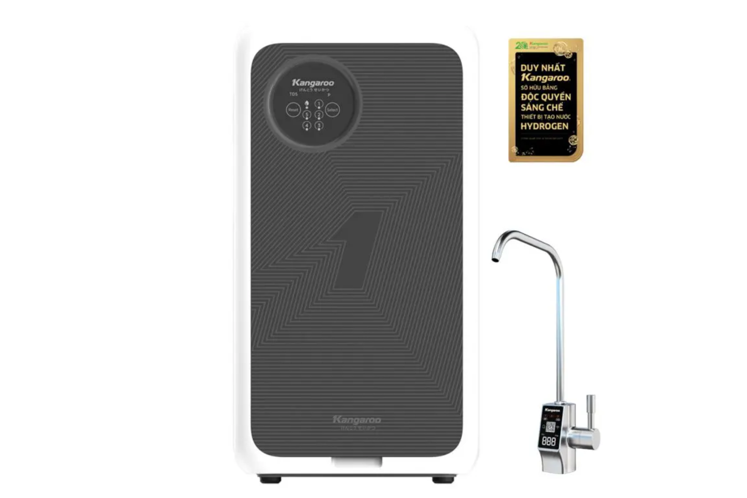 Máy Lọc Nước RO Kangaroo Hydrogen KG400US | Tủ Nguyên Khối Để Gầm 05 Lõi