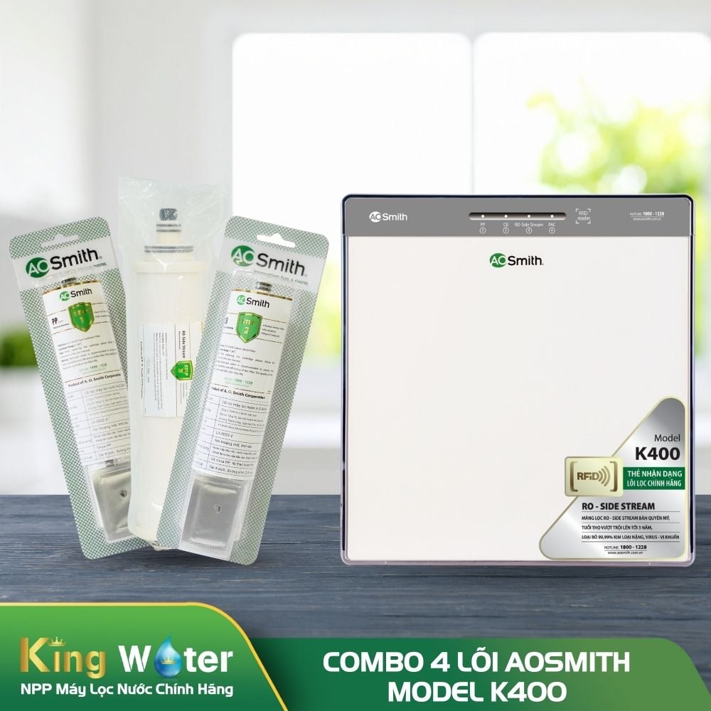 Combo 4 Lõi Lọc Nước AO Smith K400