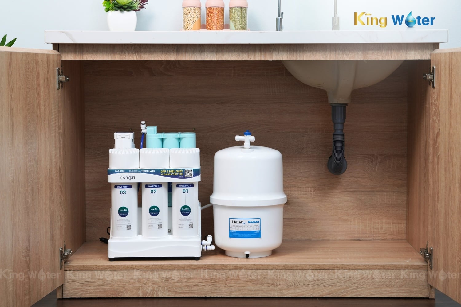 Máy Lọc Nước RO Karofi KAQ-U50K | Để Gầm 10 Lõi