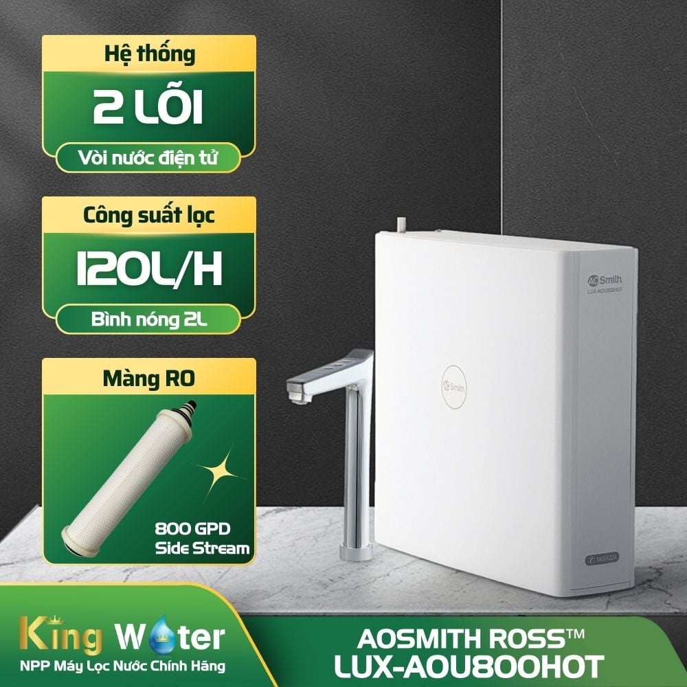 Máy Lọc Nước Nóng Nguội AO Smith LUX-AOU800HOT | Âm Tủ