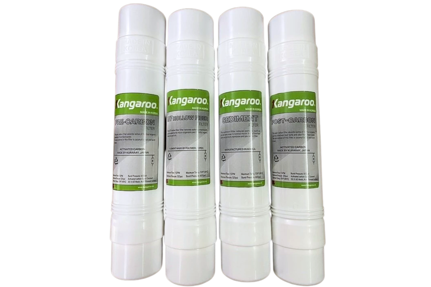 Bộ Lõi Lọc 1,2,3,4 Kangaroo KG47/ KG48 | Model Nguyên Khối, Đấu Nối Nhanh