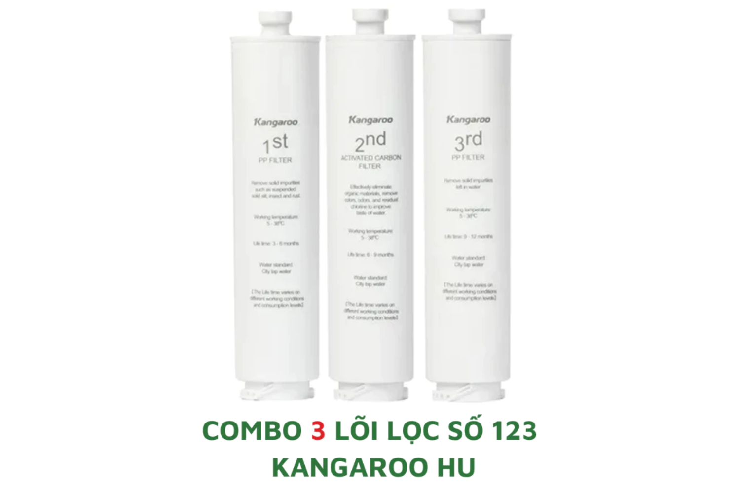 Combo Lõi Thô 1-2-3 Kangaroo KG100HU | Model Nguyên Khối, Đấu Nối Nhanh