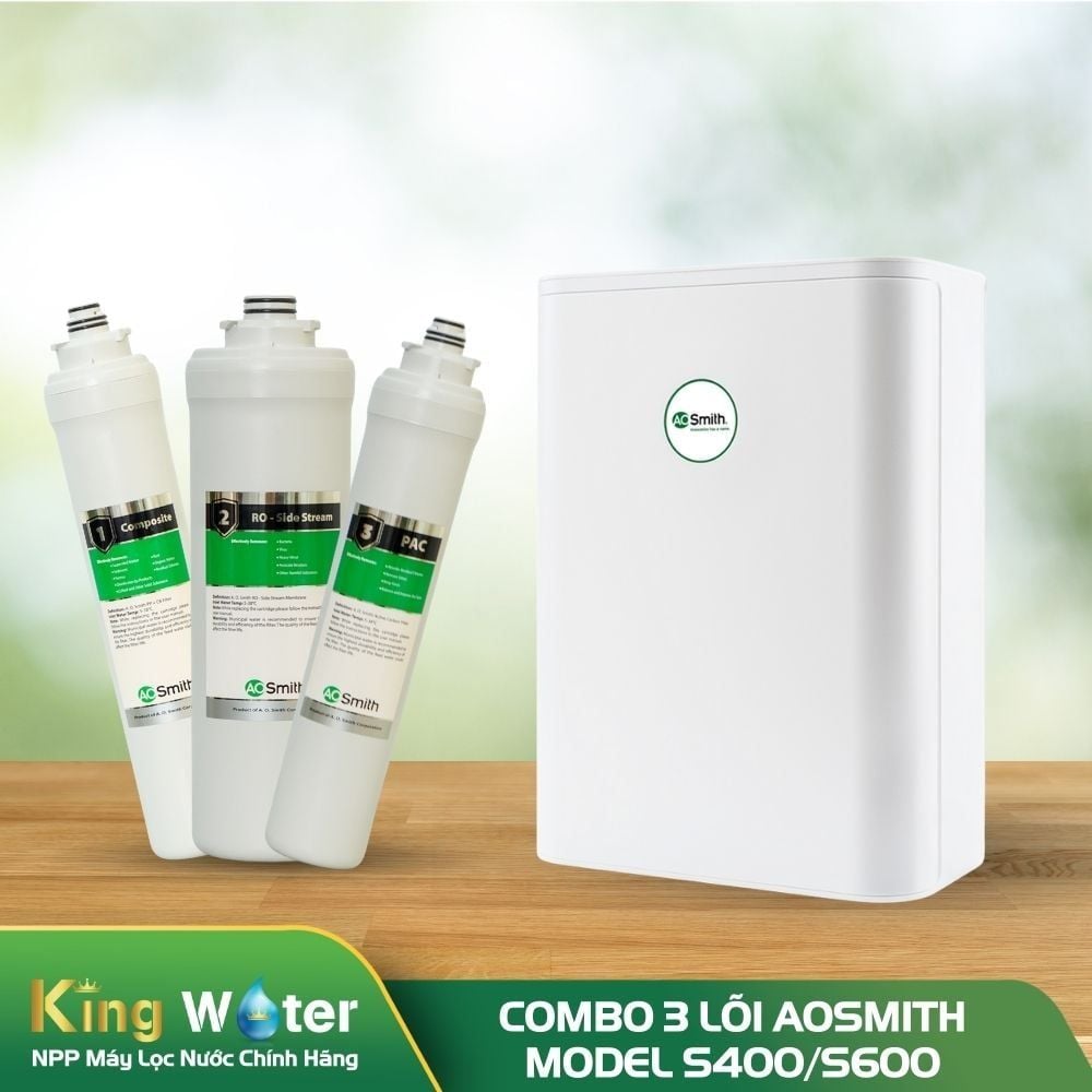 Combo 3 Lõi Lọc Nước AO Smith S600/S400