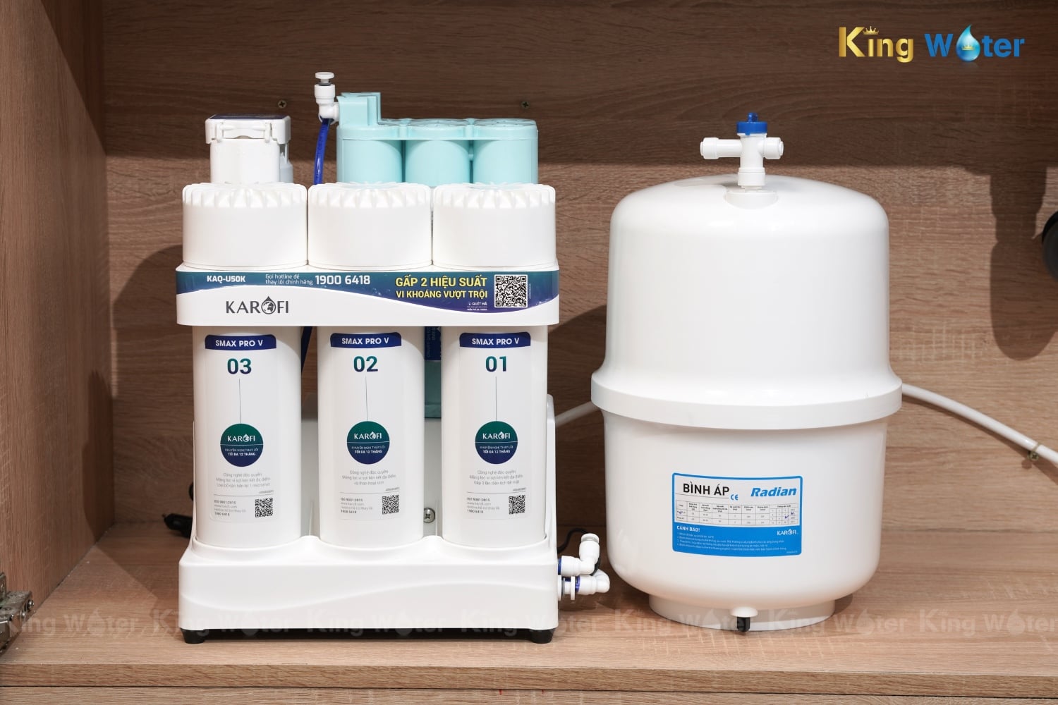 Máy Lọc Nước RO Karofi KAQ-U50K | Để Gầm 10 Lõi