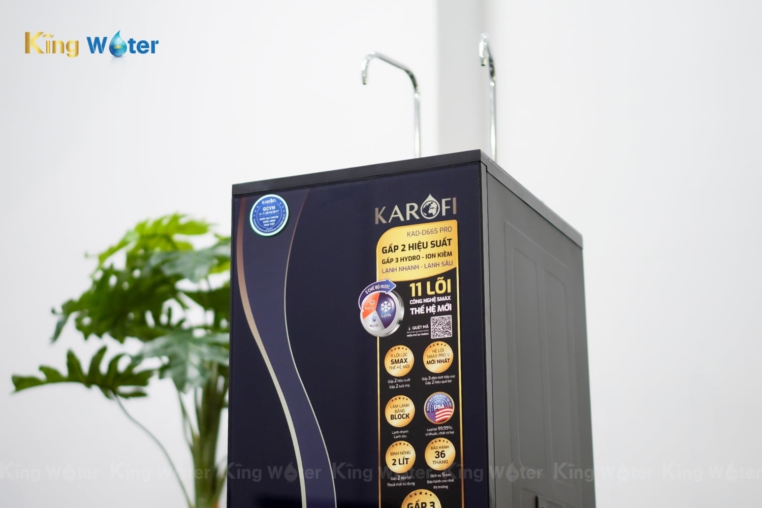 Máy Lọc Nước RO Nóng Lạnh Karofi KAD-D66S PRO | Tủ Đứng 11 Lõi