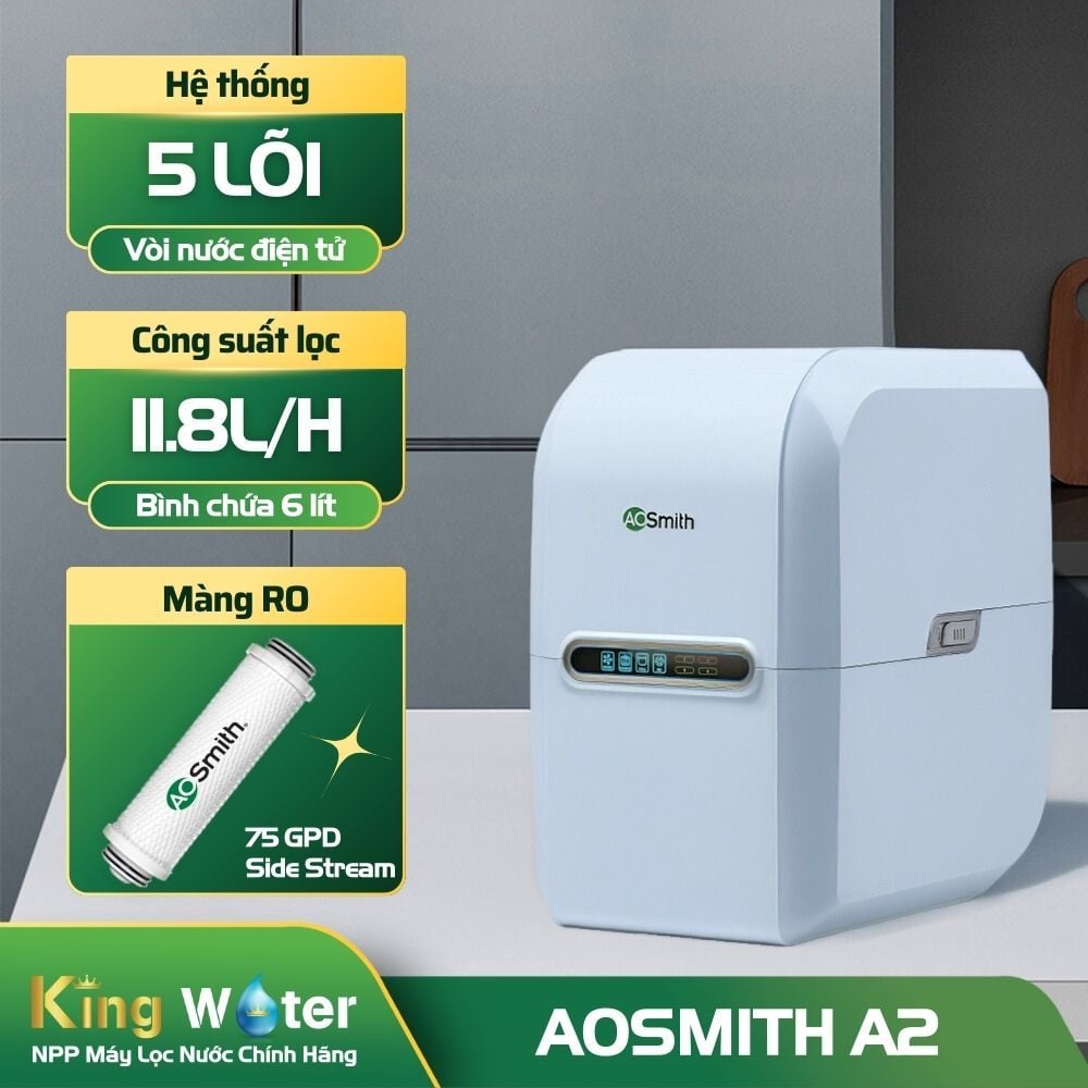 Máy Lọc Nước RO AO Smith A2 | Âm Tủ 5 Lõi Lọc