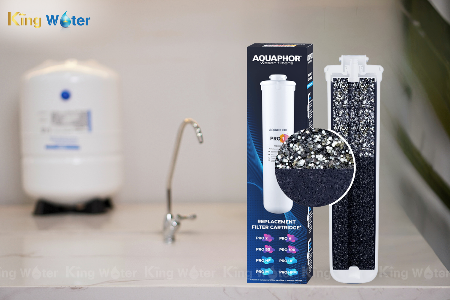 Lõi Tiền Lọc Aquaphor Pro 1 | Lọc Than Nén Đa Năng