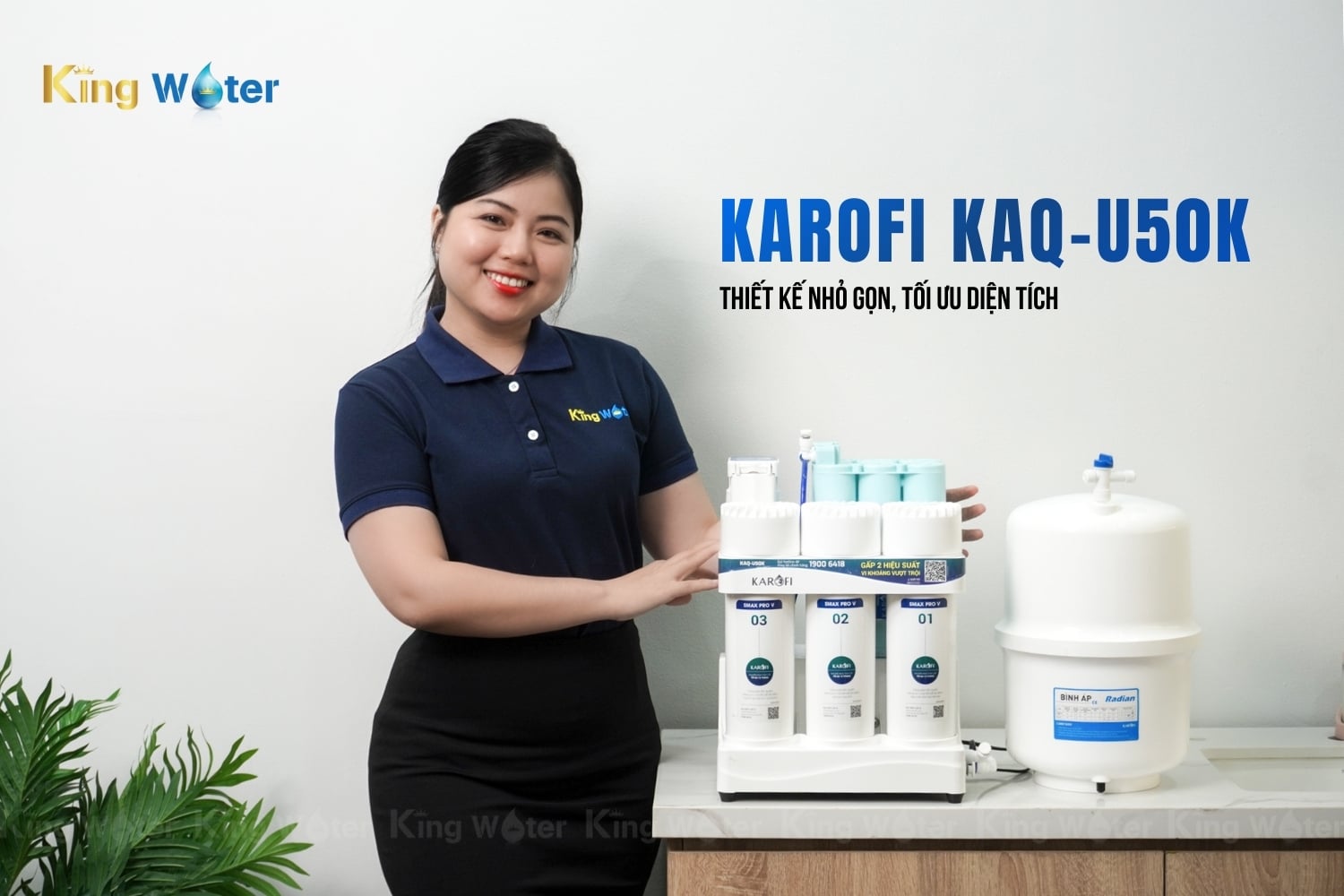 Máy Lọc Nước RO Karofi KAQ-U50K | Để Gầm 10 Lõi