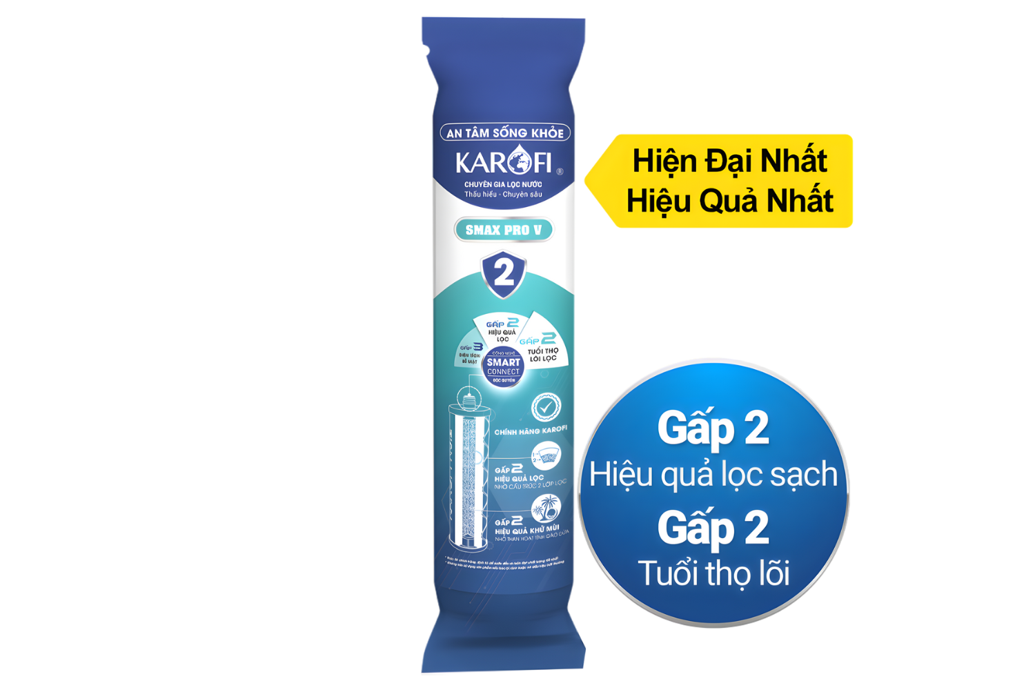 Lõi Lọc Thô Karofi Smax Pro V2 | Vi Lọc + Than hoạt tính