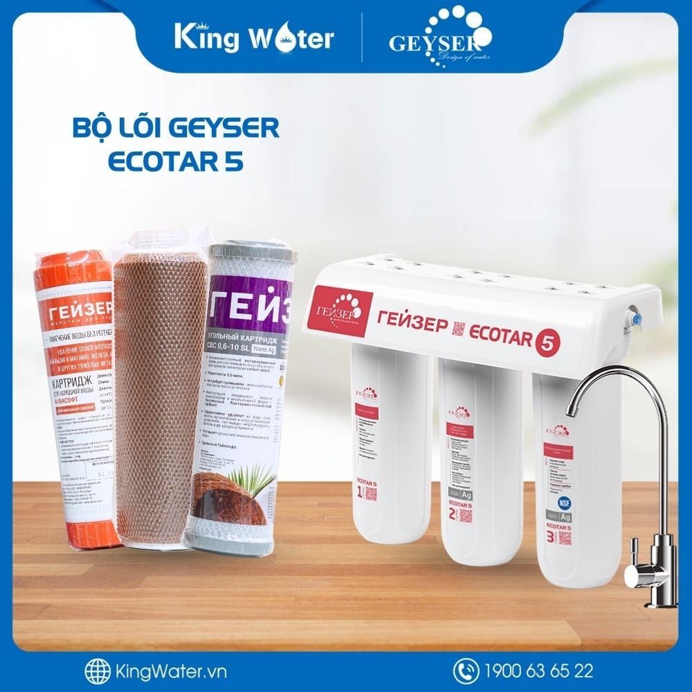 Bộ Lõi Lọc Nano Geyser Ecotar 5 (Nhập Nga) | Chuyên Dụng Nước Cứng