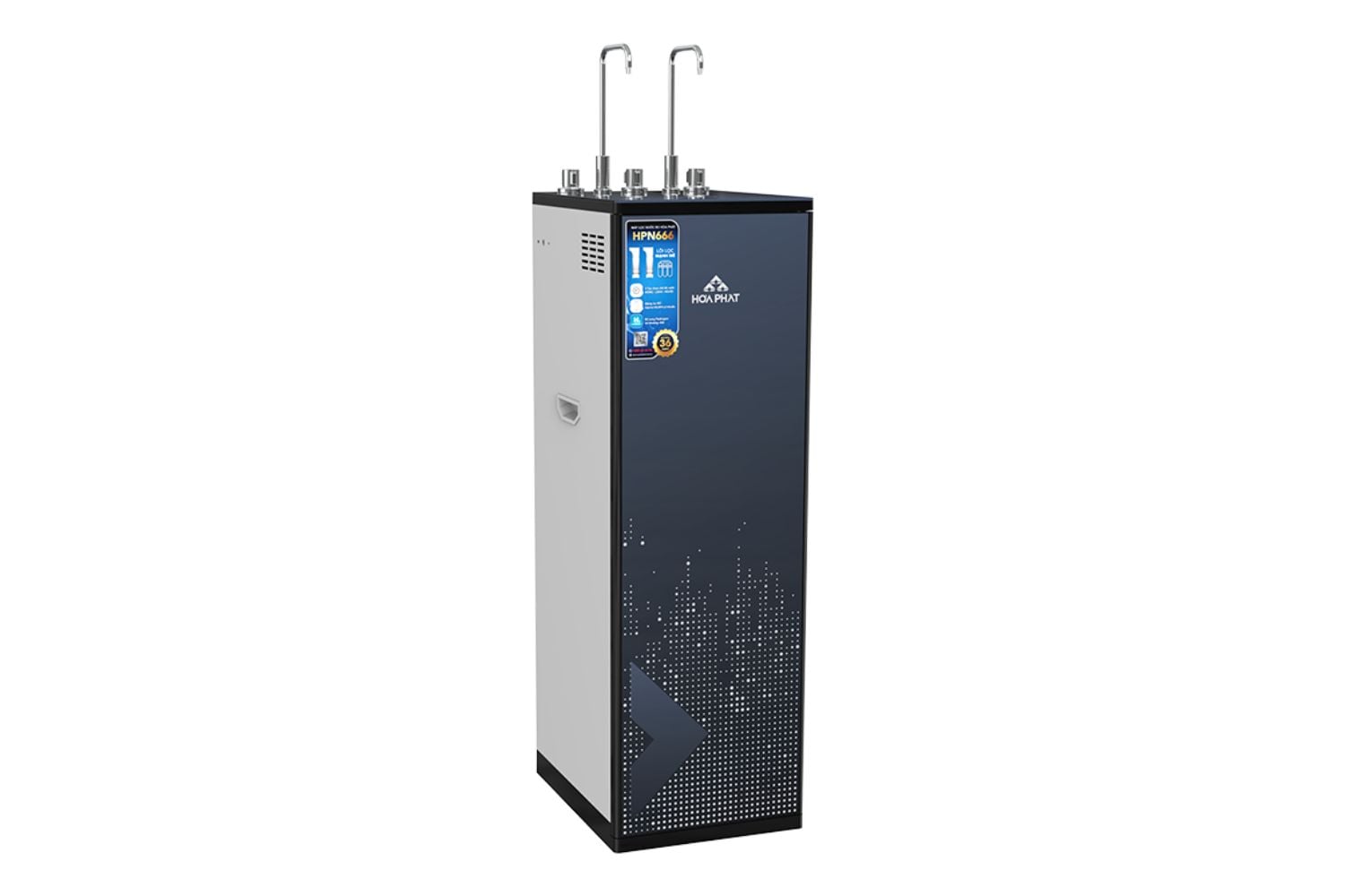 Máy Lọc Nước RO Nóng Lạnh Nguội Hydrogen Hòa Phát HPN666 | Cây Đứng 11 Lõi