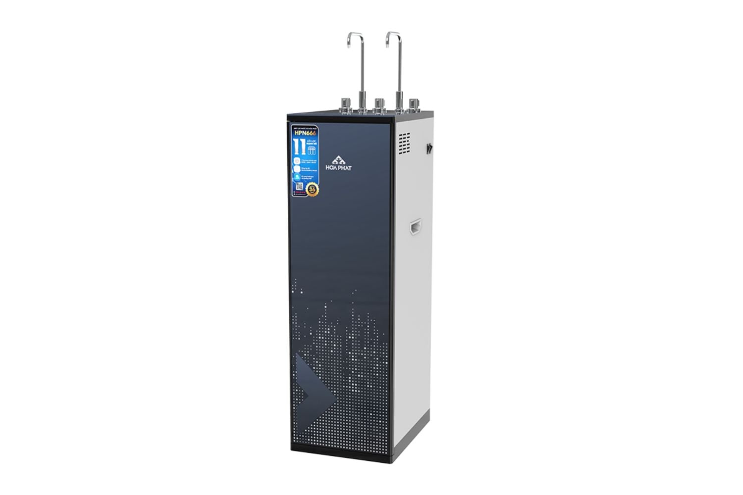 Máy Lọc Nước RO Nóng Lạnh Nguội Hydrogen Hòa Phát HPN666 | Cây Đứng 11 Lõi