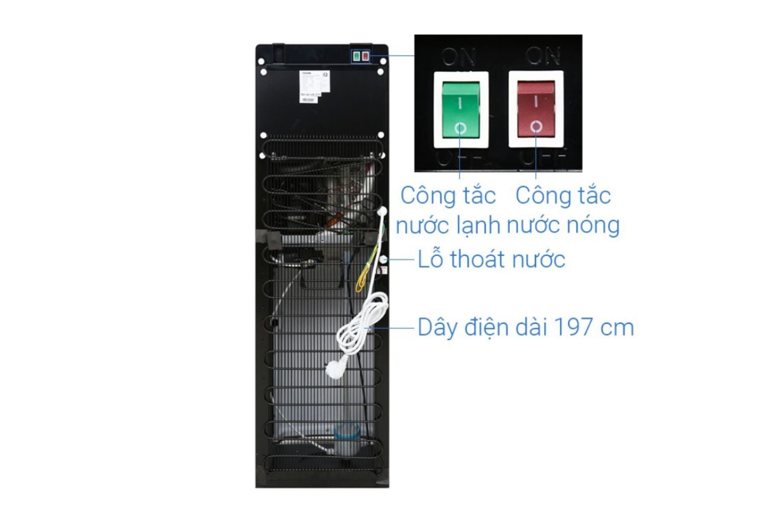 Cây Nước Nóng Lạnh Toshiba RWF-W1669BV | Hút Bình 20 Lít