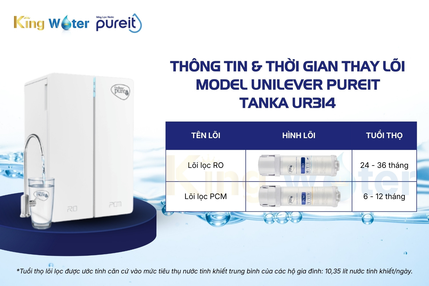 Combo 2 Lõi Lọc (PCM, RO) | Dùng Cho Máy Unilever Pureit Tanka UR3140