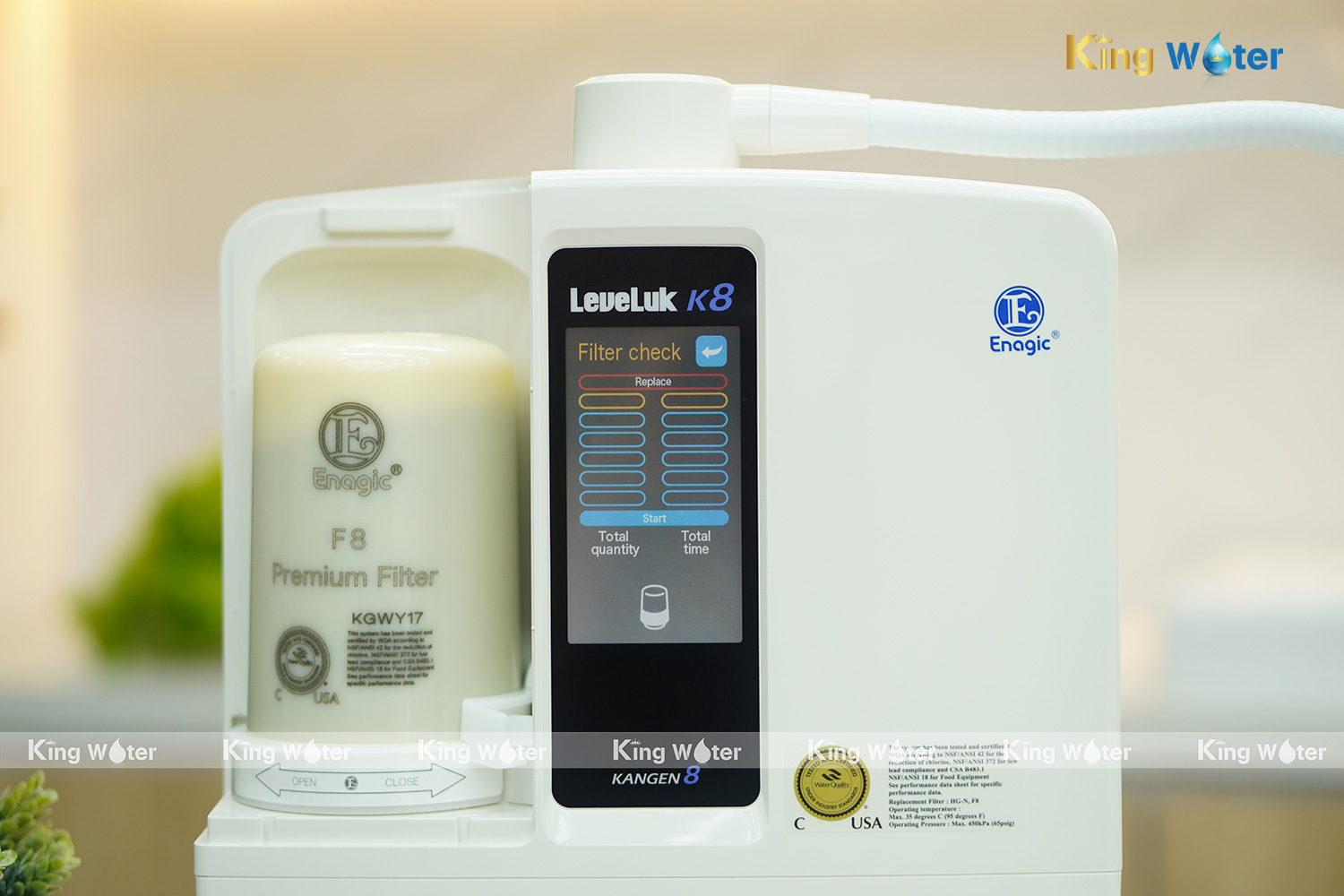 Máy Lọc Nước Điện Giải Ion Kiềm Kangen Leveluk K8 | 8 Tấm Điện Cực