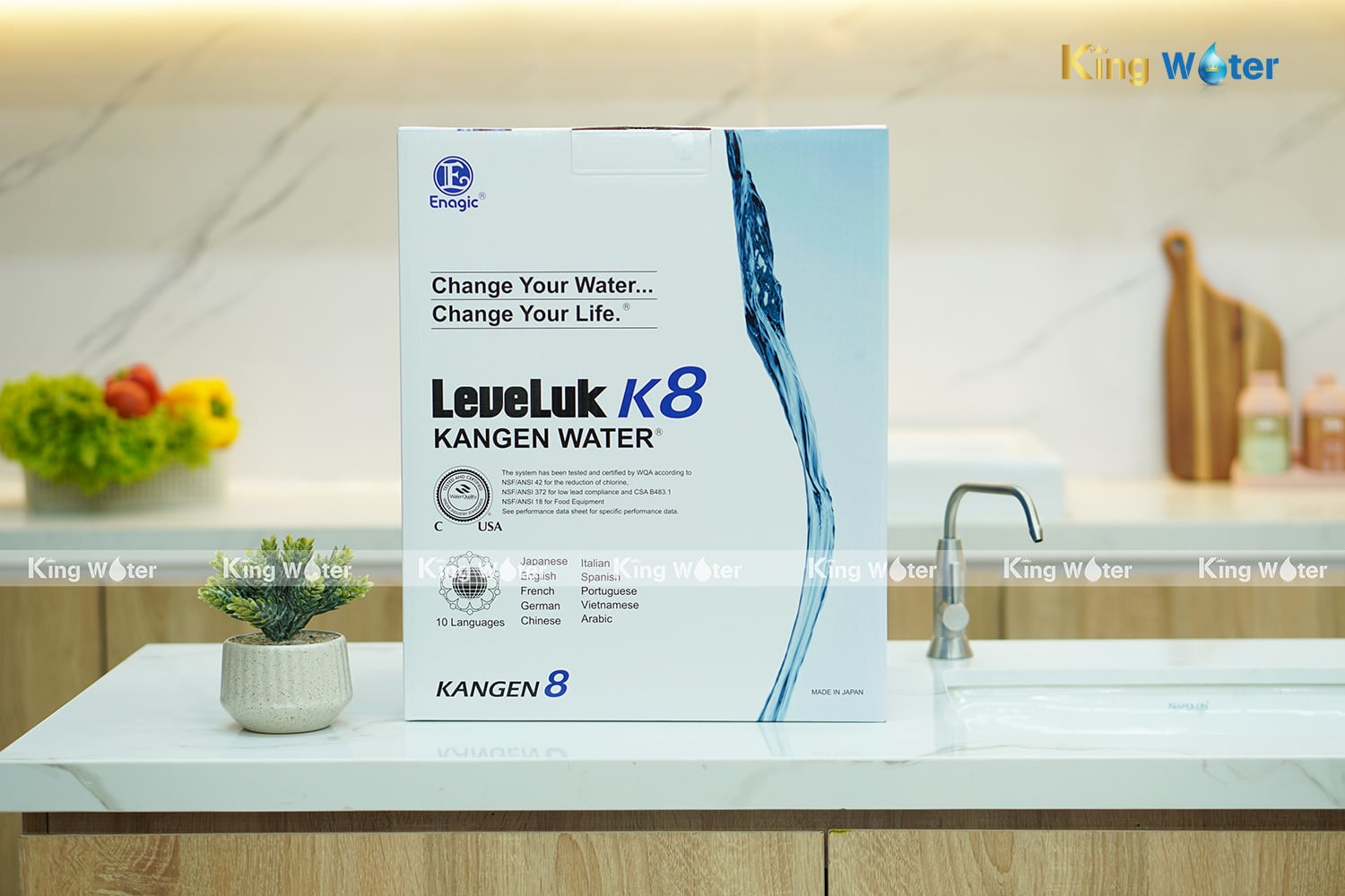 Máy Lọc Nước Điện Giải Ion Kiềm Kangen Leveluk K8 | 8 Tấm Điện Cực