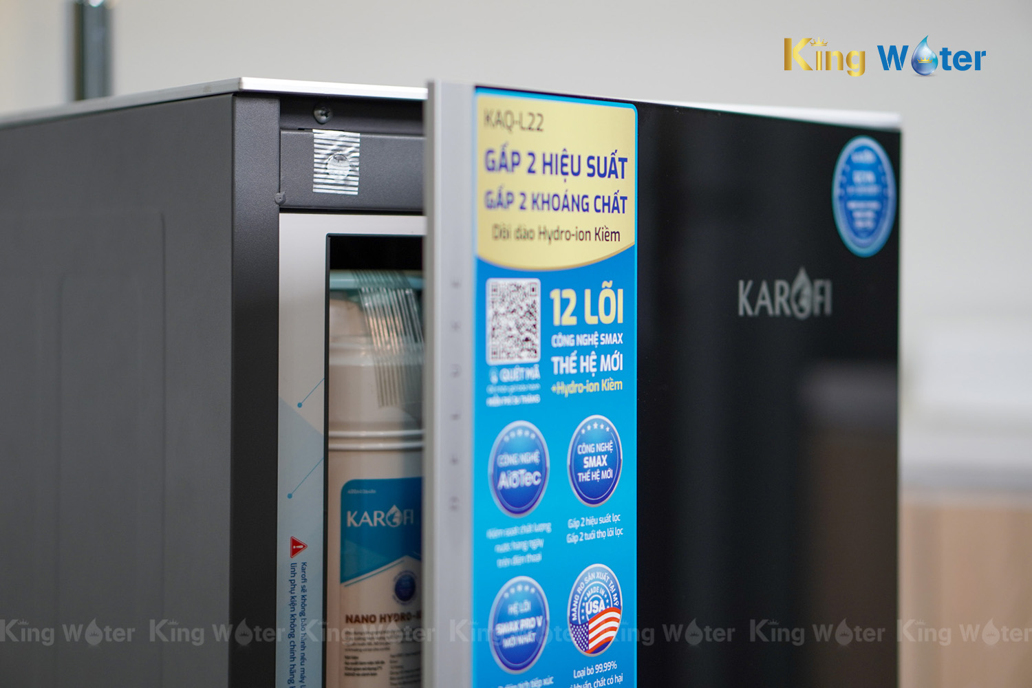 Máy Lọc Nước RO Karofi KAQ-L22 | Tủ Đứng 12 Lõi
