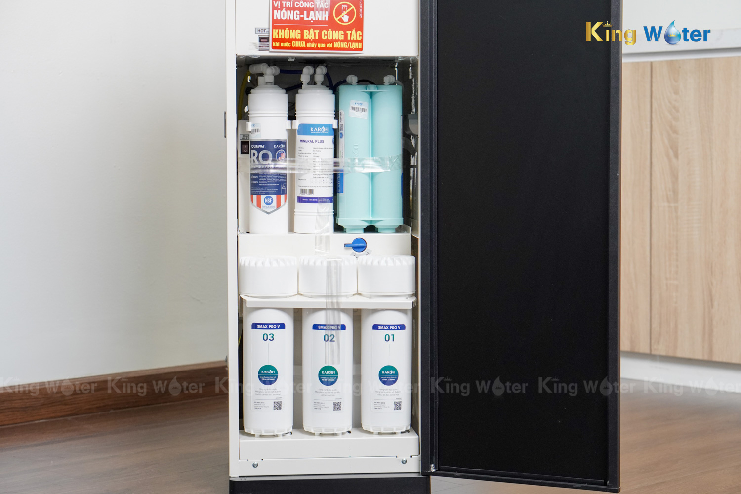 Máy Lọc Nước R.O Nóng Lạnh Karofi KAD-D66S | Cây Đứng 11 Lõi
