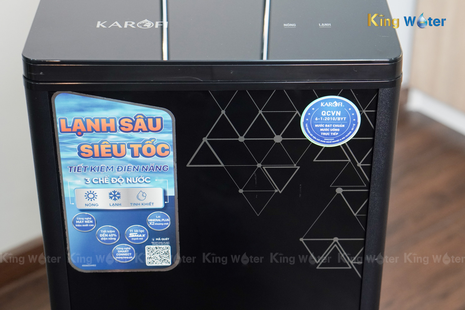 Máy Lọc Nước R.O Nóng Lạnh Karofi KAD-D66S | Cây Đứng 11 Lõi