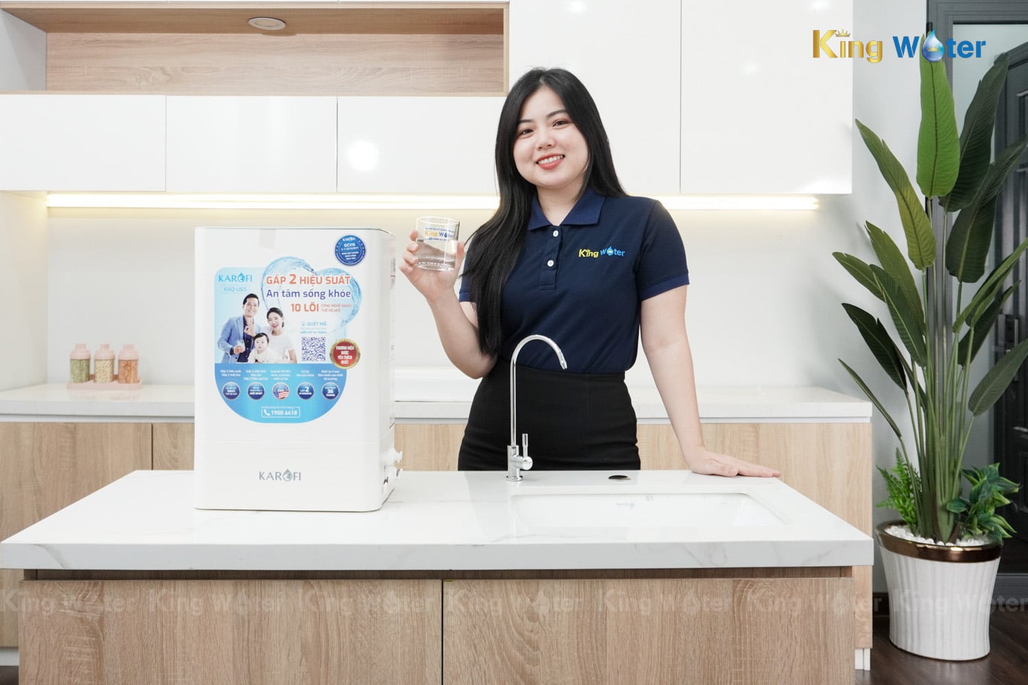 Máy Lọc Nước RO Karofi KAQ-U65 | Để Gầm 10 Lõi