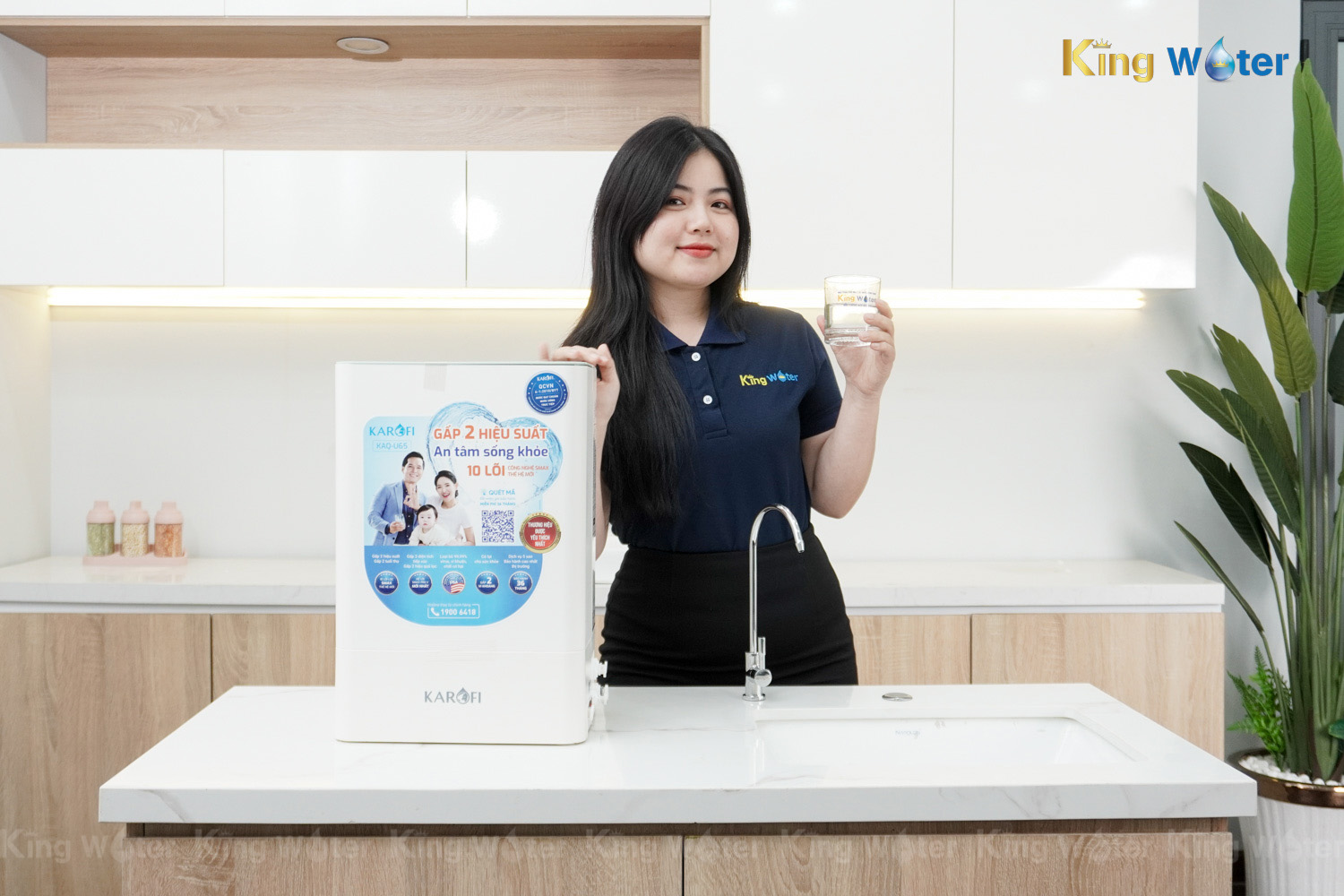Máy Lọc Nước RO Karofi KAQ-U65 | Để Gầm 10 Lõi