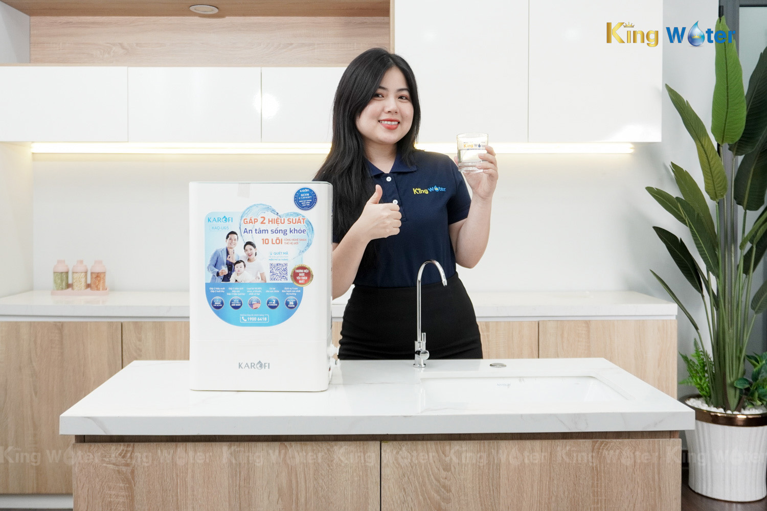 Máy Lọc Nước RO Karofi KAQ-U65 | Để Gầm 10 Lõi