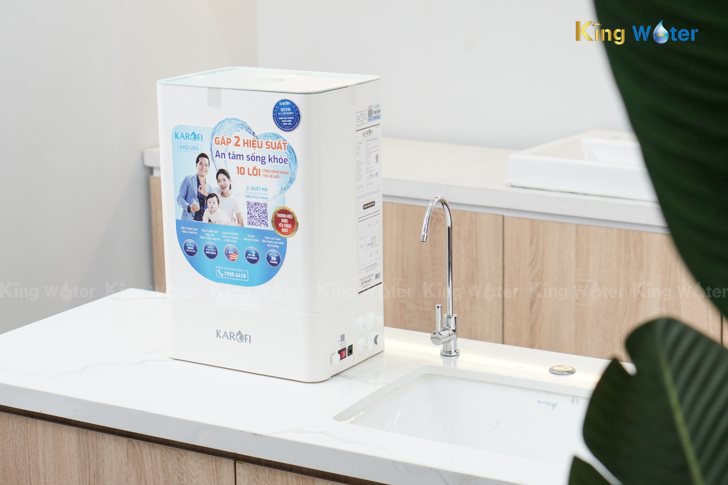 Máy Lọc Nước RO Karofi KAQ-U65 | Để Gầm 10 Lõi