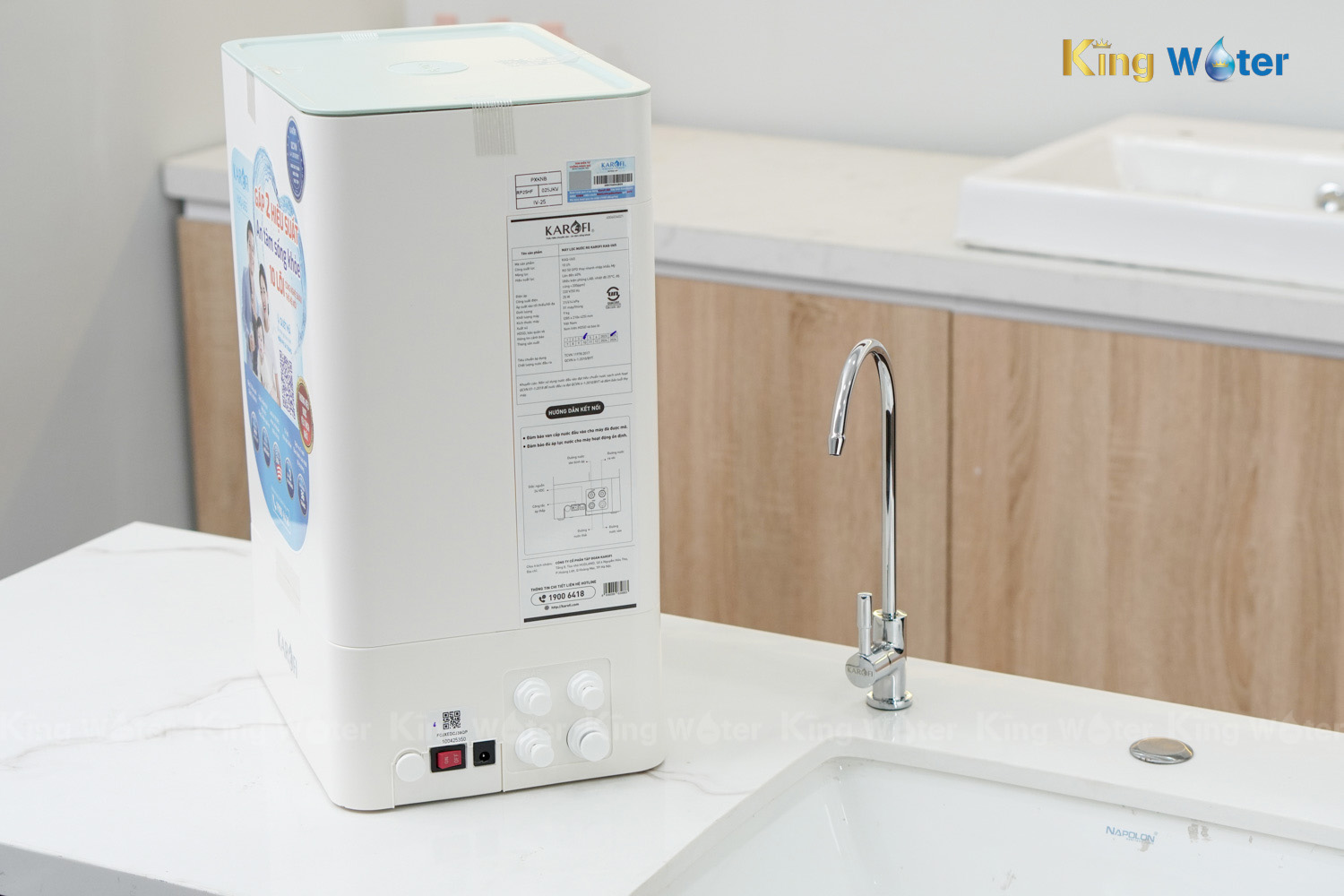 Máy Lọc Nước RO Karofi KAQ-U65 | Để Gầm 10 Lõi