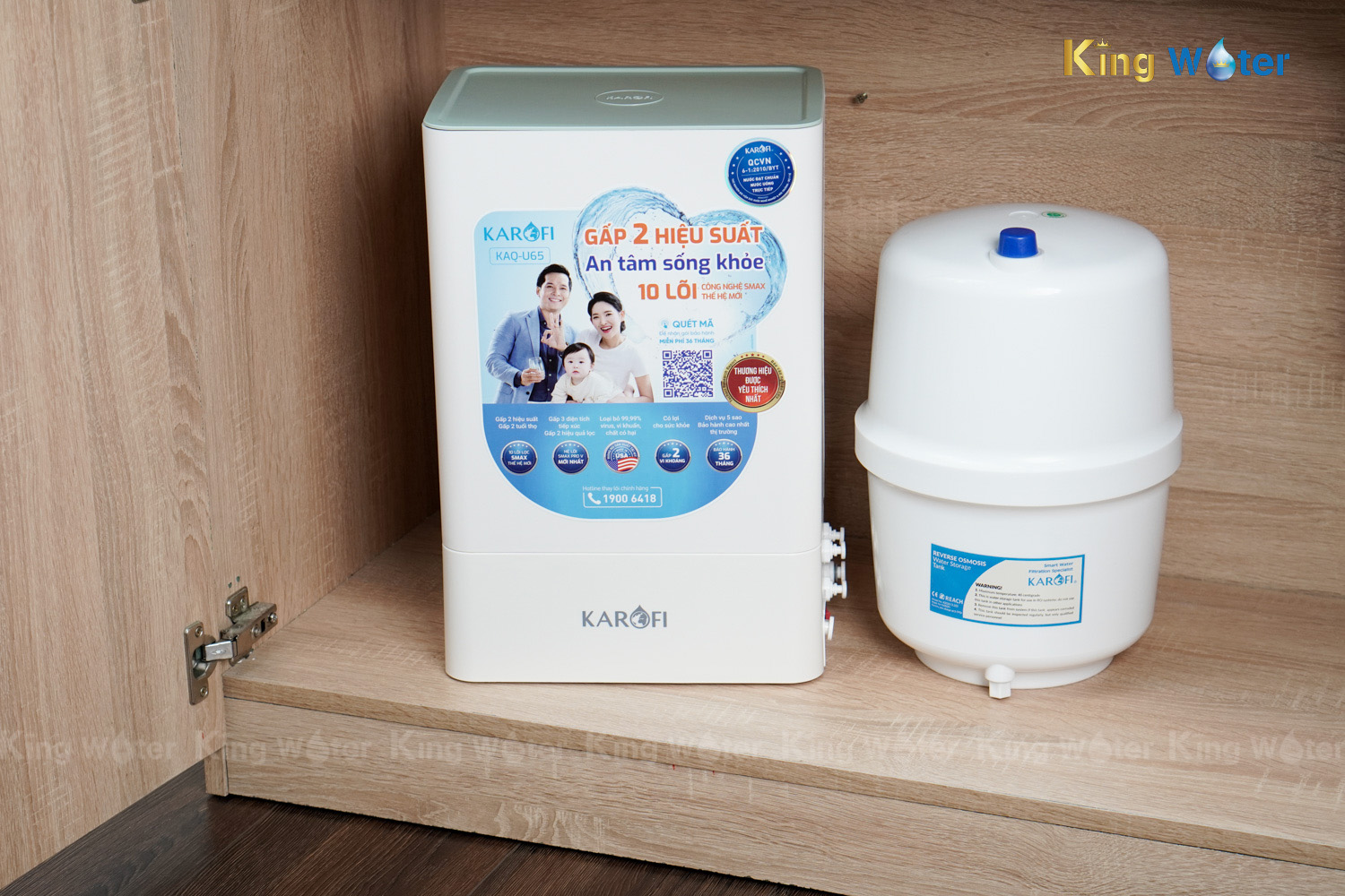 Máy Lọc Nước RO Karofi KAQ-U65 | Để Gầm 10 Lõi