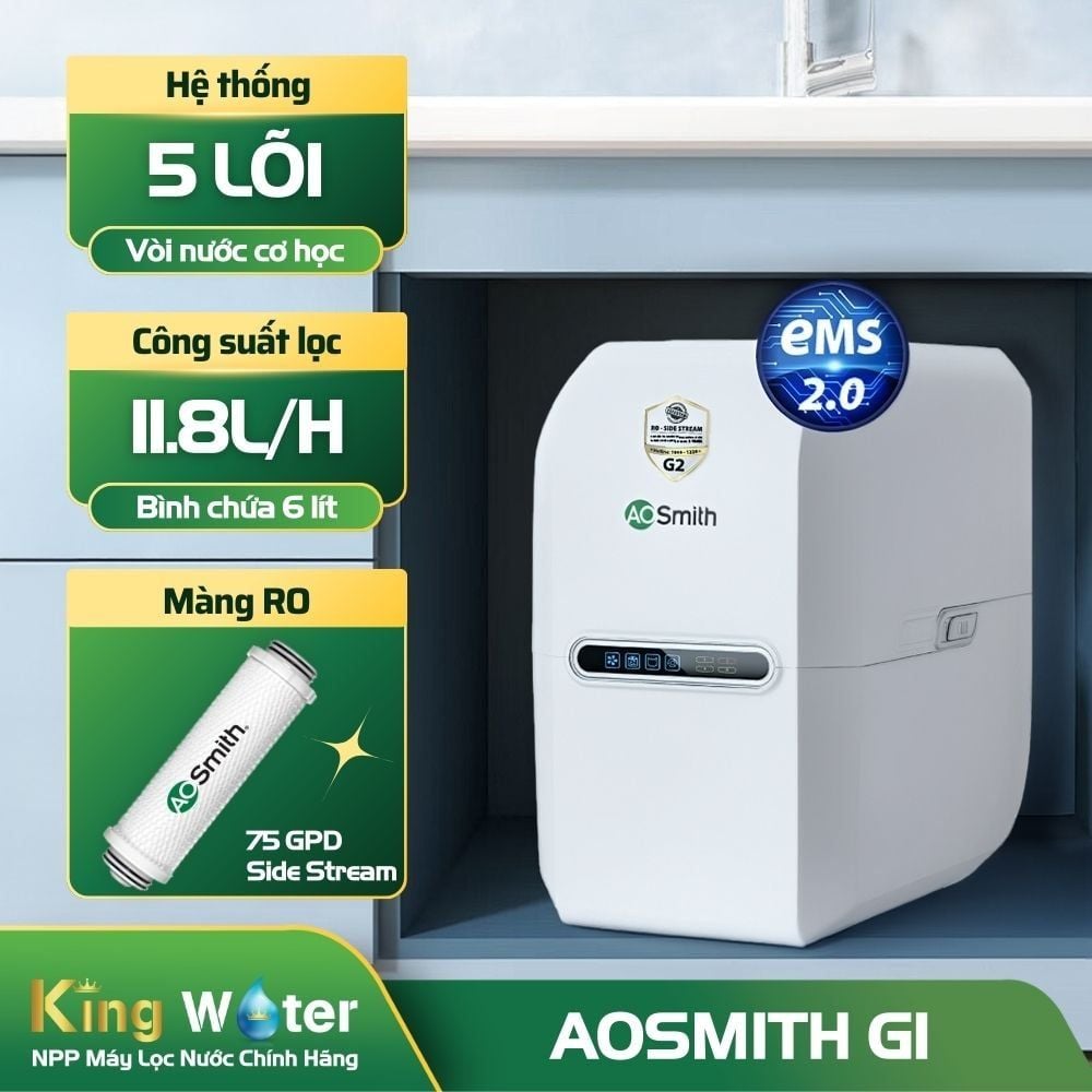 Máy Lọc Nước RO AO Smith G1 | Âm Tủ 5 Lõi Lọc