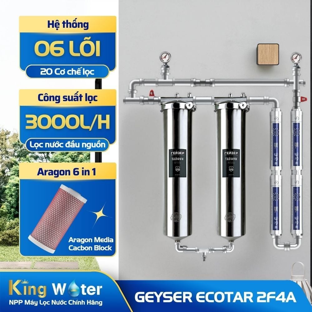 Máy Lọc Tổng Đầu Nguồn Geyser Ecotar 2F4A | Lọc Nano Không Điện
