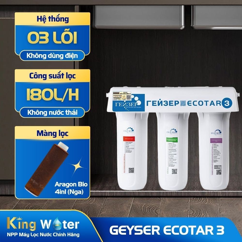 Máy Lọc Nước Nano Geyser Ecotar 3 | 3 Lõi Lọc