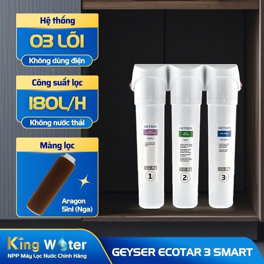 Máy Lọc Nước Nano Geyser Ecotar 3 Smart | Máy Nhập Khẩu Nga 03 Lõi Lọc