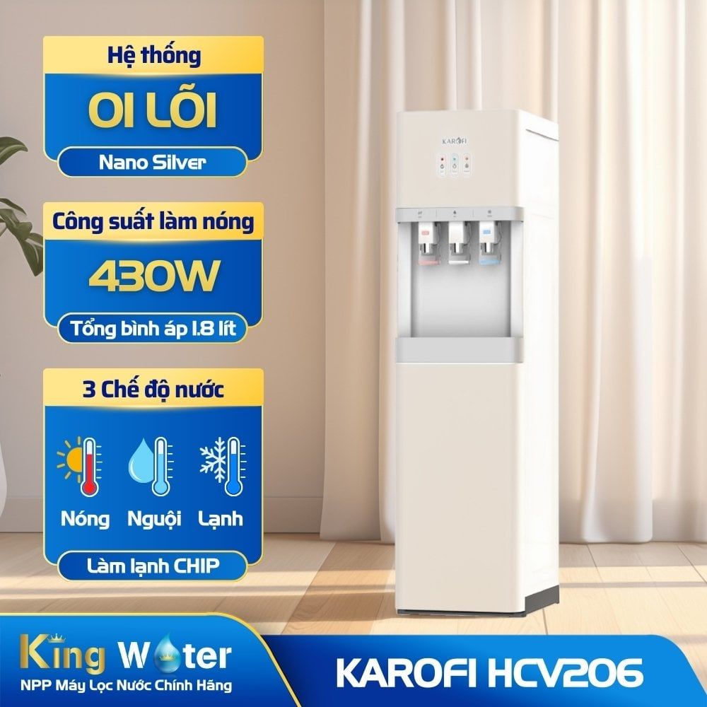 Cây Nước Nóng Lạnh Hút Bình Karofi HCV206