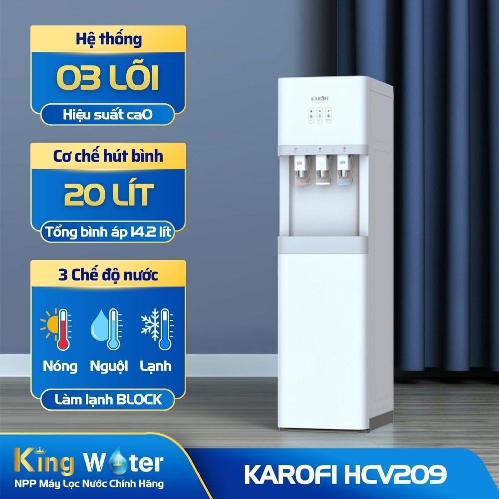 Cây Nóng Lạnh Karofi HCV209 | Hút Bình 20 Lít
