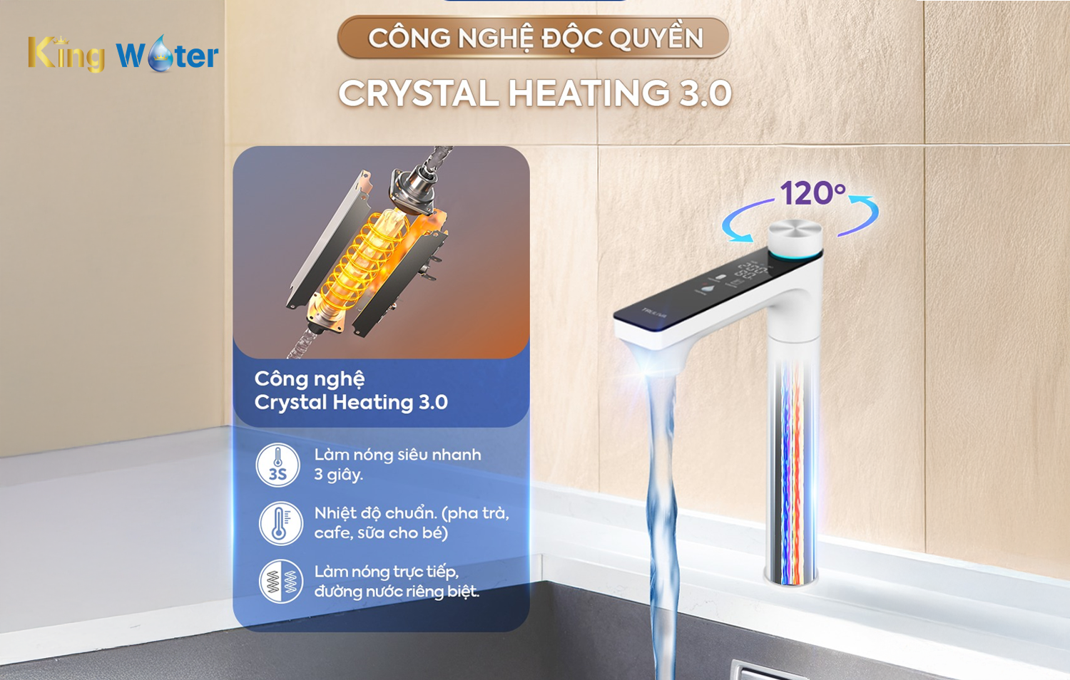 Máy Lọc Nước RO Nóng Nguội Truliva UR61096H | Tủ Nguyên Khối Để Gầm 02 Lõi