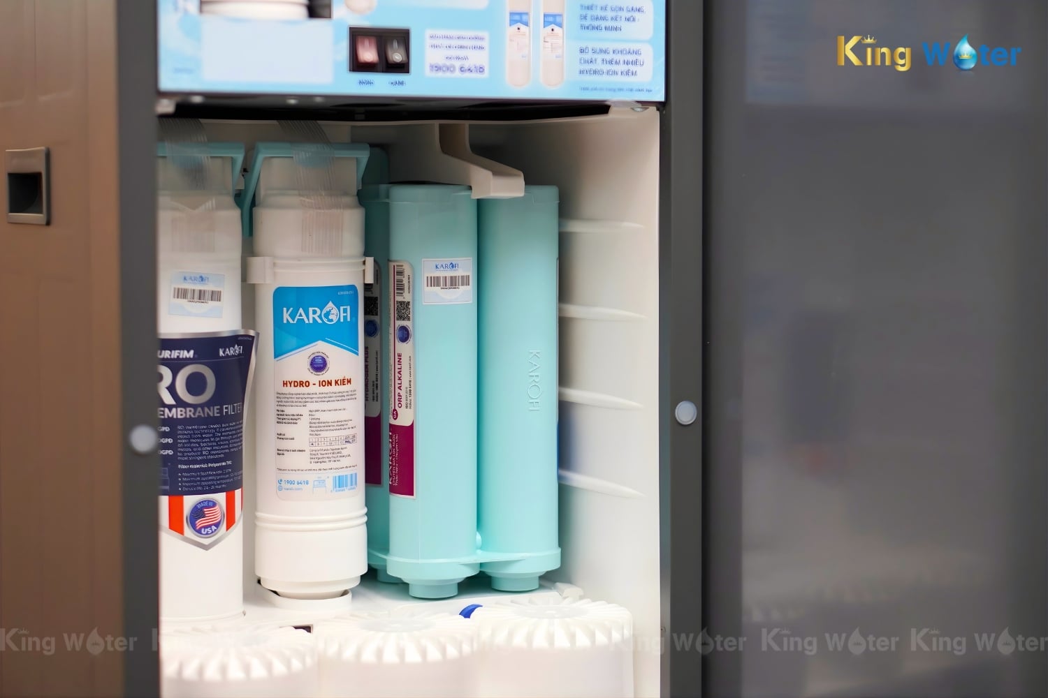 Máy Lọc Nước Nóng Lạnh Karofi KAD-M85 | Tủ Đứng 12 Lõi