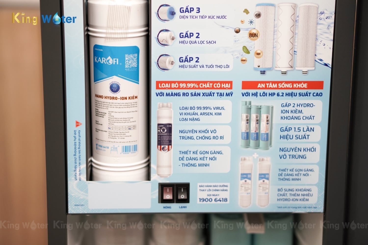 Lõi Bổ Sung Karofi - Lõi Nano Hydro-ion Kiềm Tháo Lắp Nhanh