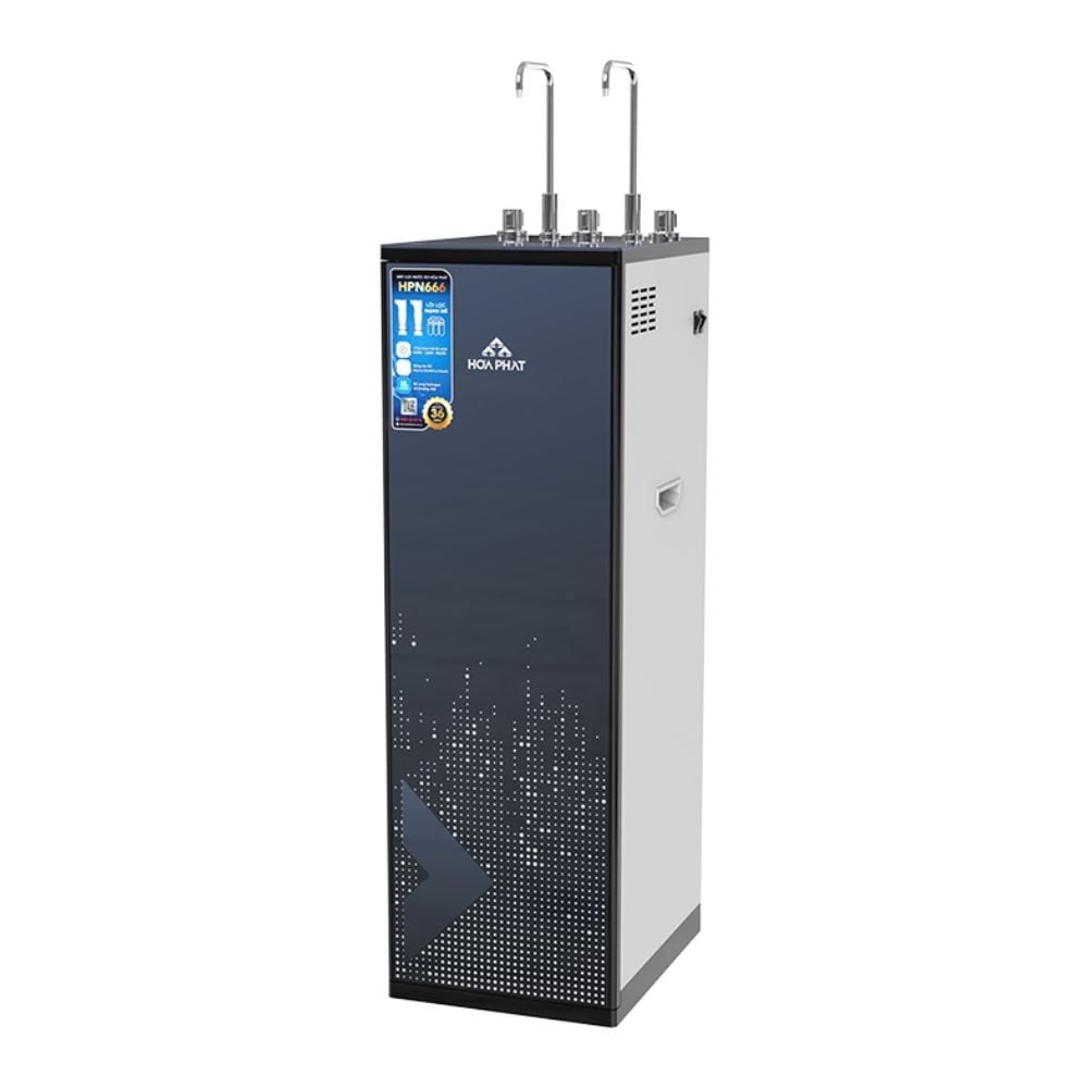 Máy Lọc Nước RO Nóng Lạnh Nguội Hydrogen Hòa Phát HPN666 | Cây Đứng 11 Lõi