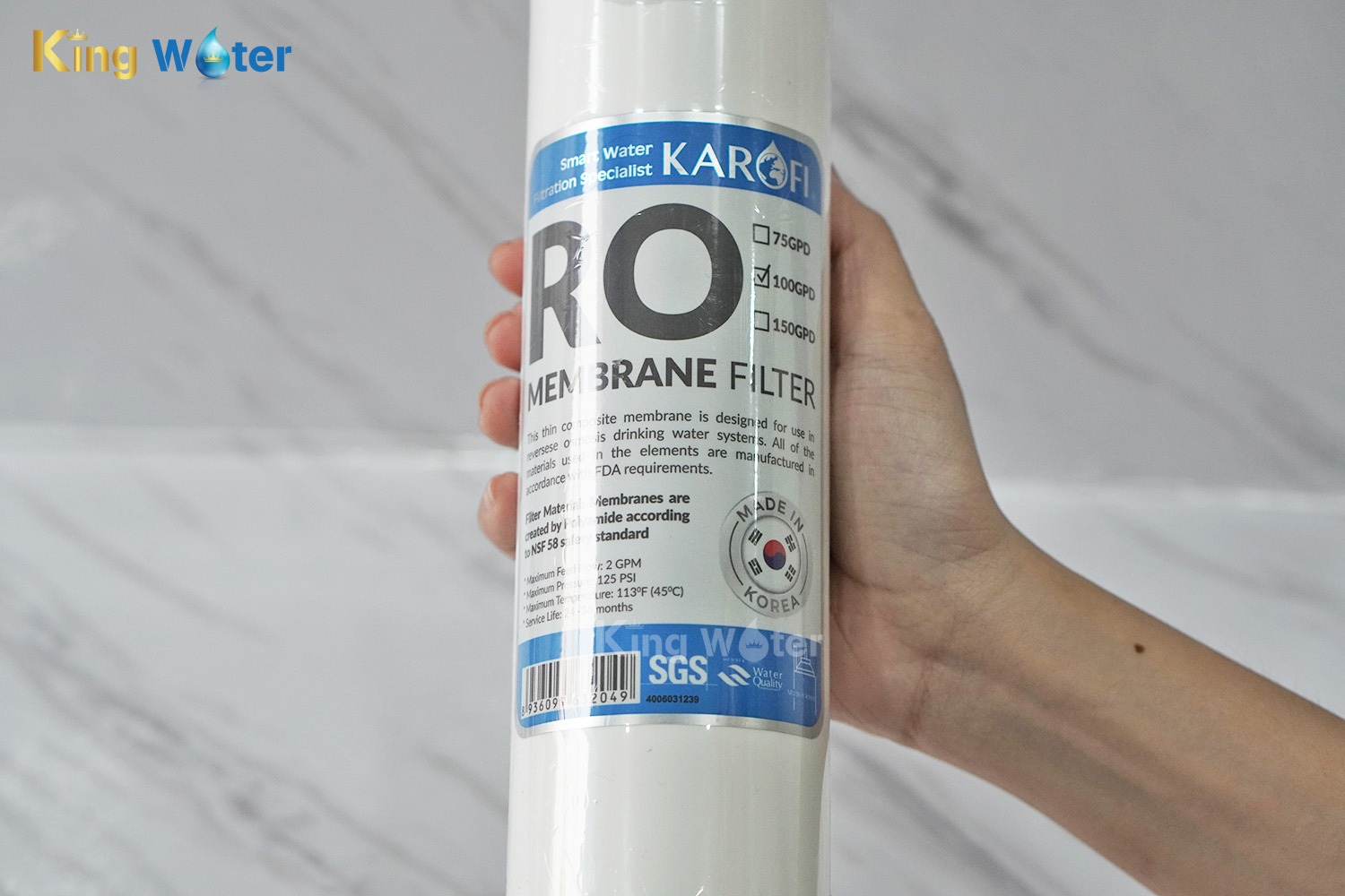 Lõi Lọc R.O Karofi 100GPD | Nhập Khẩu Hàn Quốc