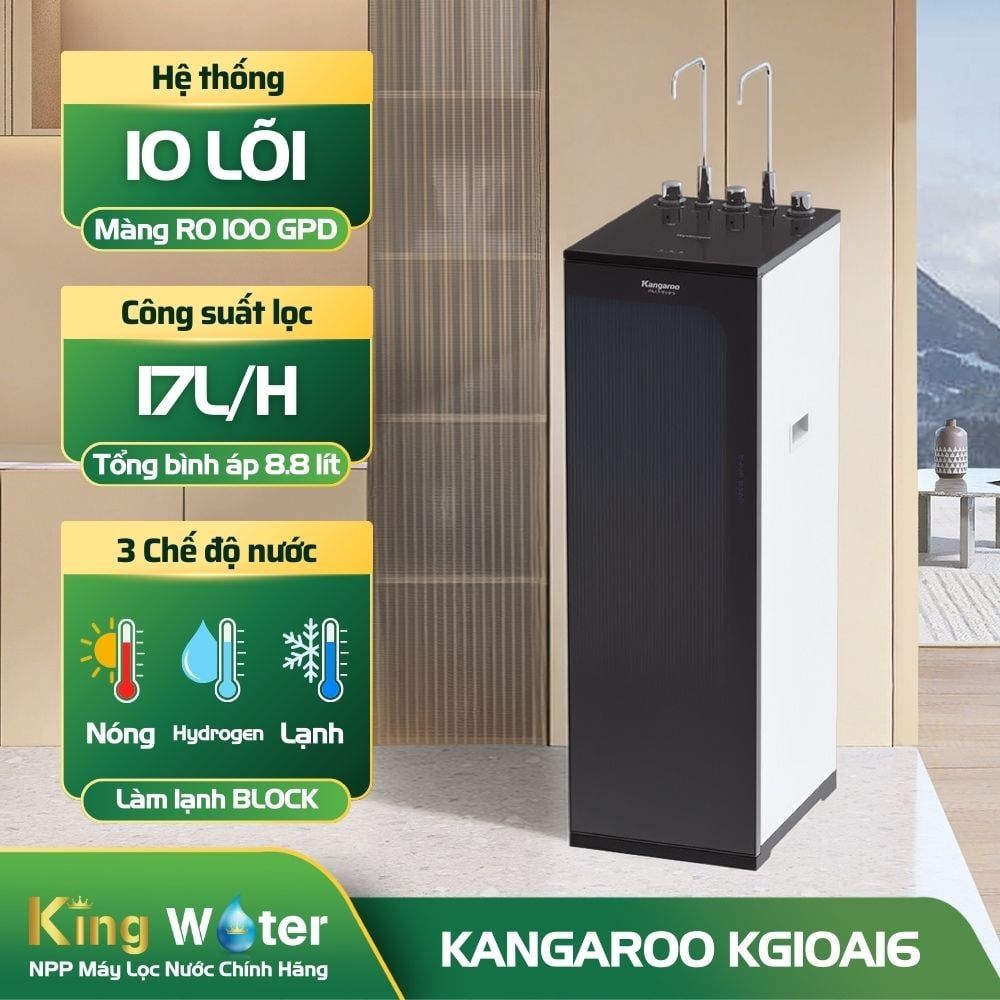 Máy Lọc Nước RO Nóng Lạnh Hydrogen Kangaroo Infinity KG10A16 | 10 Lõi