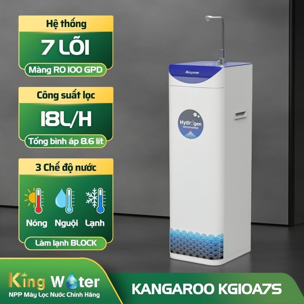 Máy Lọc Nước Nóng Lạnh Kangaroo Hydrogen Slim KG10A7S