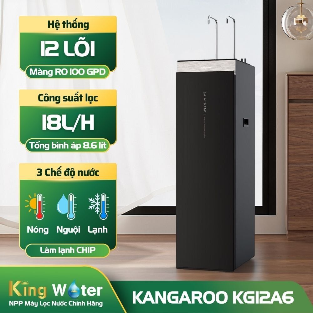 Máy Lọc Nước RO Hydrogen Kangaroo Sumire KG12A6 | Nóng Lạnh Nguội