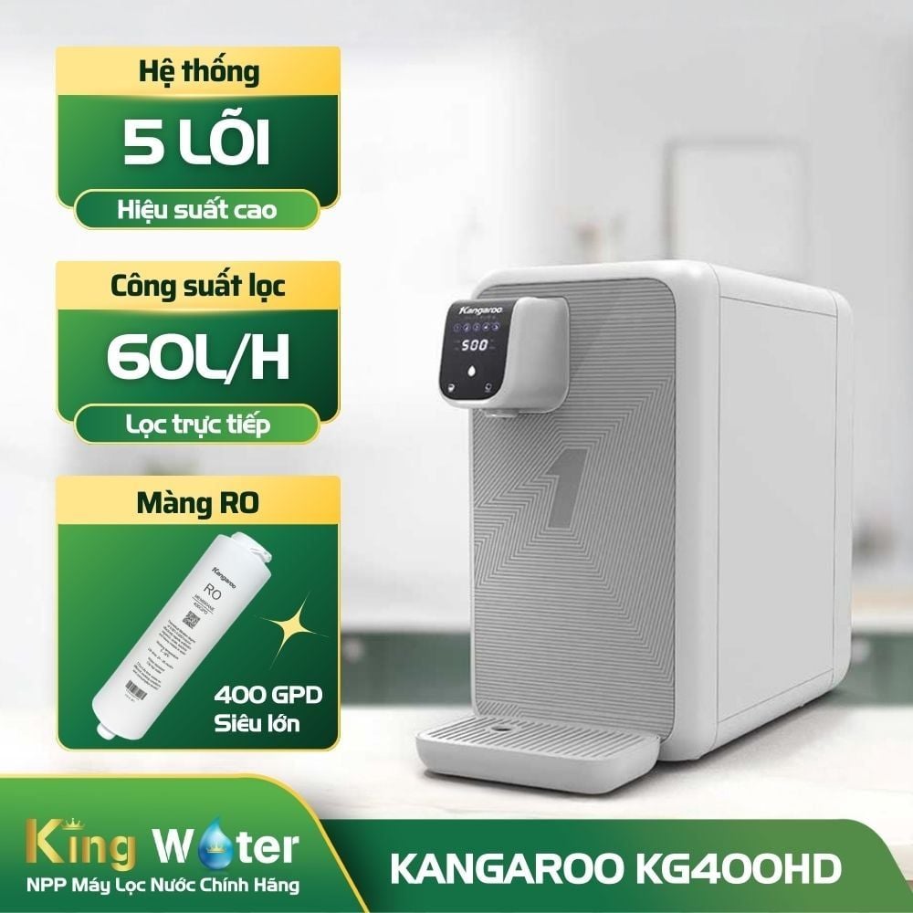 Máy Lọc Nước RO Kangaroo Hydrogen KG400HD | Để Bàn 5 Lõi