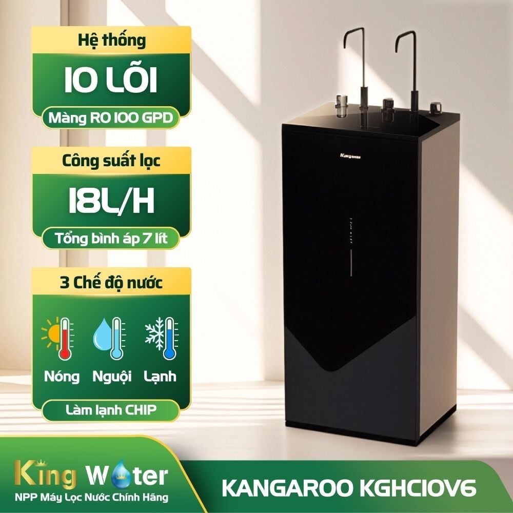 Máy Lọc Nước Hydrogen Kangaroo KGHC10V6 | Nóng Lạnh Nguội